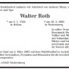 Roth Walter 1926-2005Todesanzeige